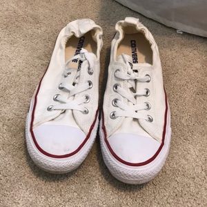 All White Converse All Star slip-on shoes